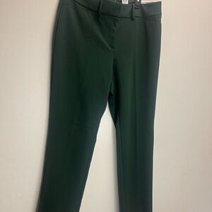 Ann Taylor Straight Leg Pants in Dark Green